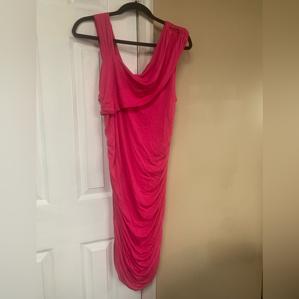 Hot pink turned sleeveless bodycon dressJust in time for the spring summer fling